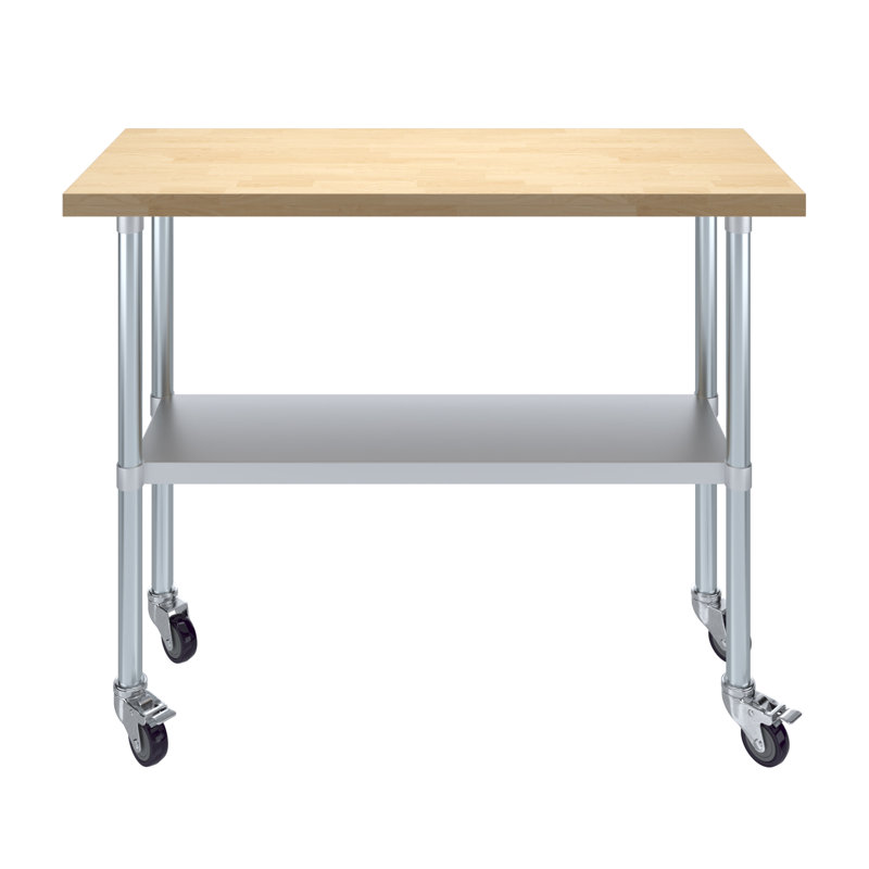 Tables de travail en bois Amgood H 38 po, 38 po x L 48 po x P 18 po