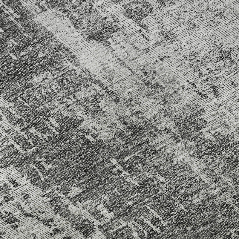 Tapis gris Prisco lavable à la machine de qualité supérieure, Tapis de couloir 2 pi 3 po x 7 pi 6 po