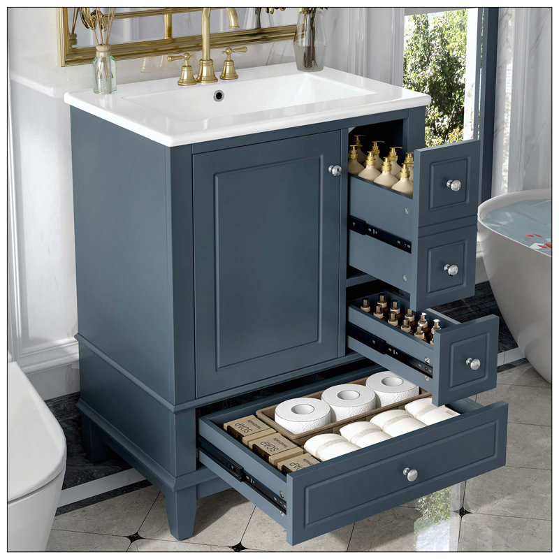 Tablettes de meuble-lavabo en céramique Modern Modern, Blue