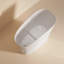 Baignoire de trempage japonaise autoportante simple de 48 po Cascade II en blanc mat, tabouret inclus