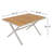 7‑Piece Outdoor Patio Dining Set, Rectangular Teak Finish Wooden Table with 6 Wicker Chairs & Beige Cushions, Sturdy Beige Steel Frame, Weather‑Resistant Furniture for Backyard, Deck, Garden