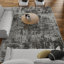 Tapis abstrait gris en polypropylène tissé à la main Siante-1205252035