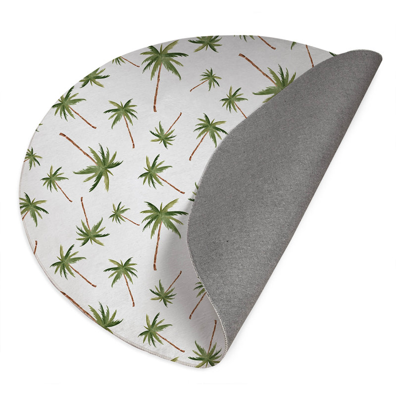 Tapis d'extérieur Summer Palms, Rond 5 pi