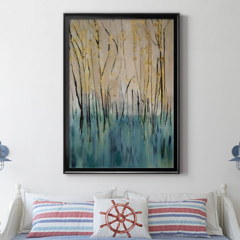Mountain Air - Peinture sur toile encadrée, H 18,5 po x l 24,5 po x P 1,5 po, Cadre noir