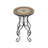 Round Ceramic Side Table with Weather-Resistant Dual-Use Design