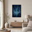 Feuilles bleues brillantes s'élevant dans un canyon sombre - Tableau sur toile-1034967906