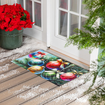 Holiday Ornaments Embossed Mat