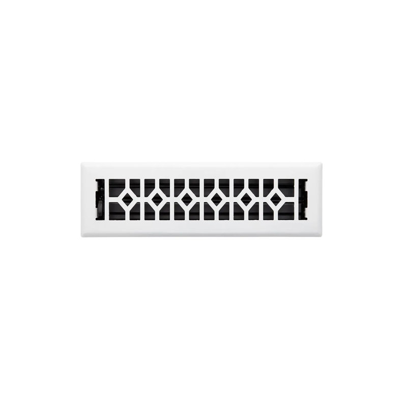 Registre de plancher en acier Appert, 2,25 po x 10 po, Blanc