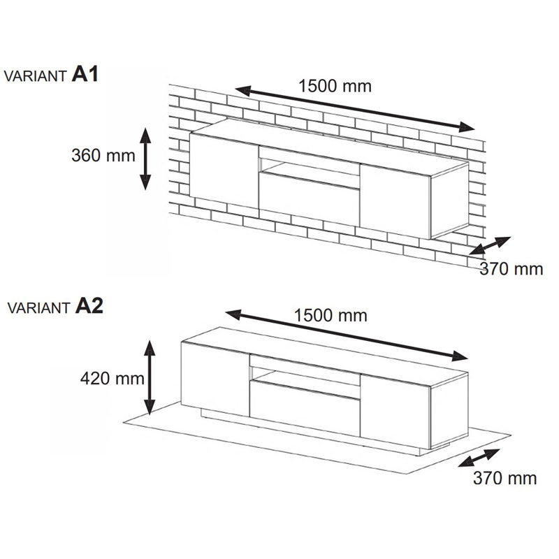 Grenola Unfinished Entertainment Centre for TVs up to 55"
