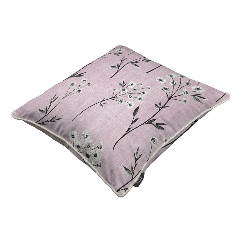 Fritts Meadow Indoor / Outdoor Floral Square Throw Cushion, Blush Pink, 49cm x 49cm