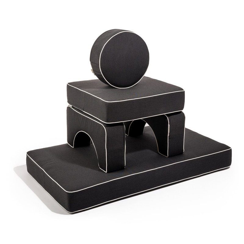 Pile de coussins modulaire, Noir Rivie