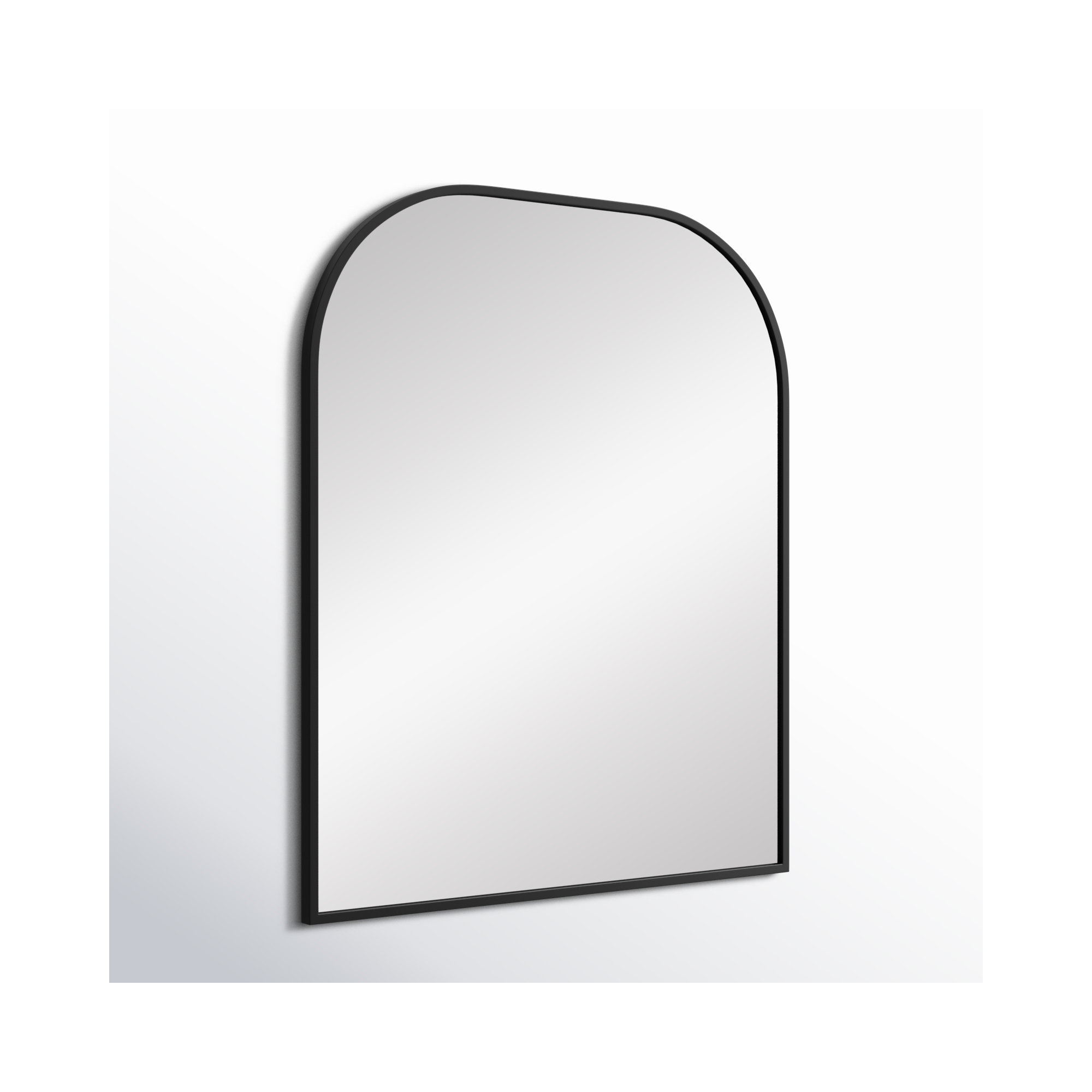Sabine Metal Wide Arch Wall Mirror, 42" x 36", Black