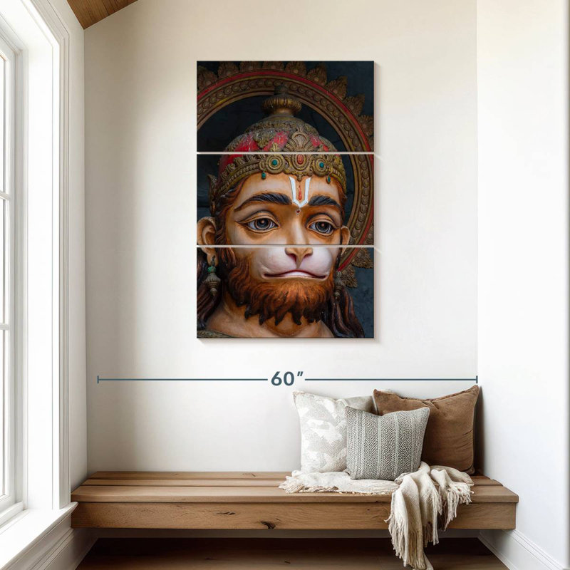 Adol dieu indou Hanuman Idol, H 45 po x l 28 po