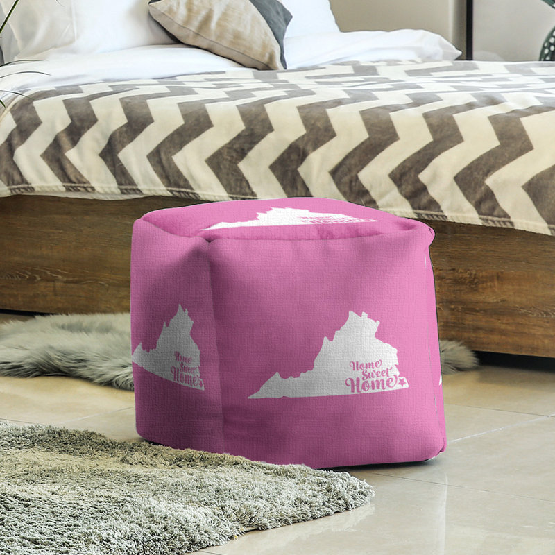 Repose-pieds cube de beach the home virginie, Rose