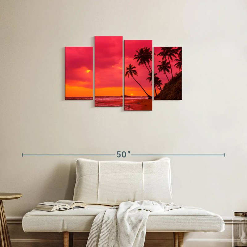 Coucher de soleil rose Gillard, H 22 po x l 36 po
