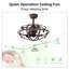 Ventilateur de plafond intérieur moderne avec télécommande et ensemble de ventilateur de plafond industriel sans lame