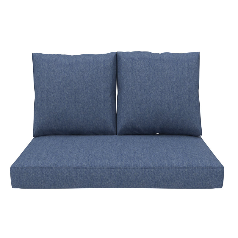 Outdoor Loveseat Cushion, Deep Seat/Back Replacement Cushion 5 Inch, Navy Blue