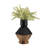 Masanari Diamant Revese Hourglass Modern Two Tone Tabletop Vase - Black And Walnut