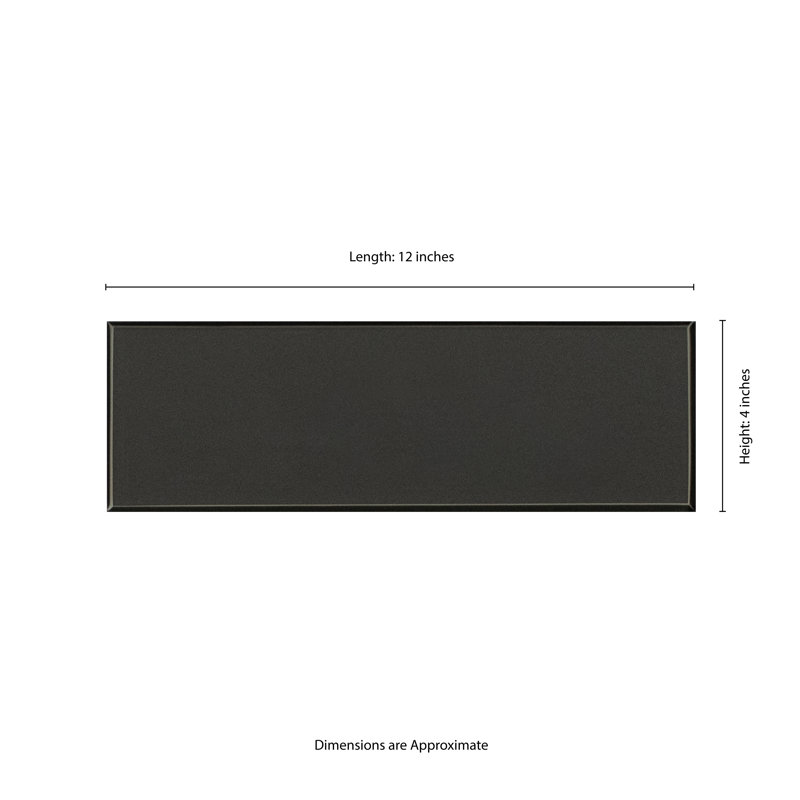 Rivella Subway 4 in. x 12 in. Glossy Glass Mosaic Wall Tile, Metallic Gray