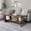 Solid Wood Coffee Table with Storage-733500553