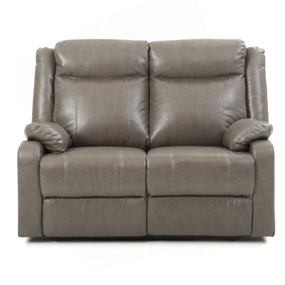 Contemporary Grey Padded Love Seat