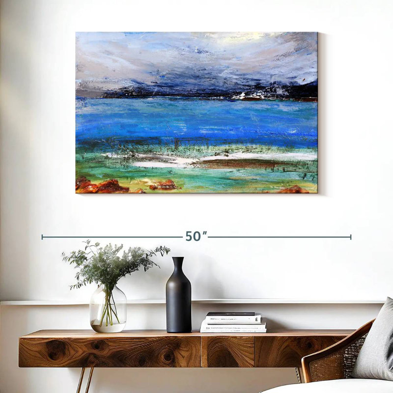 Alvord Coastal Abstract, H 26 po x l 39 po