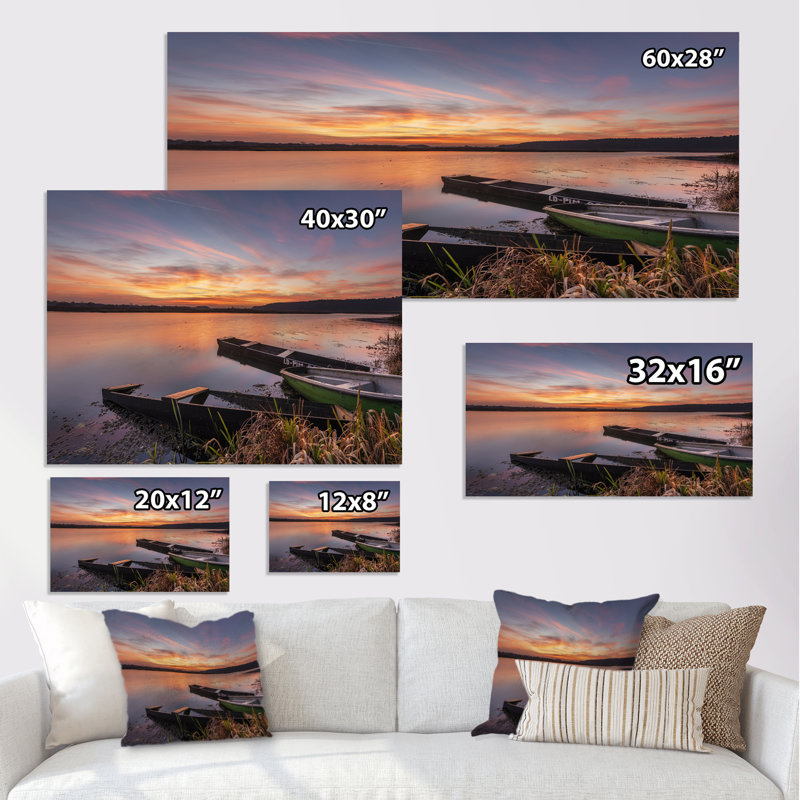 Sunrise Lake - Photographie sur toile, H 24 po x l 36 po x P 1 po, Toile tendue