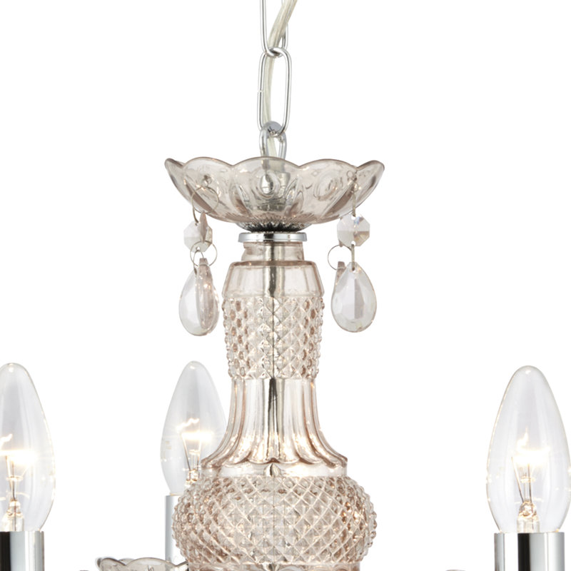 Lustre style chandelier 5 lumières Kelly, Vison