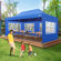 20 Ft. W x 10 Ft. D pop-up canopy tent with 6 sidewalls, commercial instant canopie