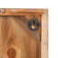 Large décoration murale encadrée en bois avec pales surélevées en métal