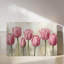 Impression sur toile moderne à motif floral «Pink Tulips in Bloom»