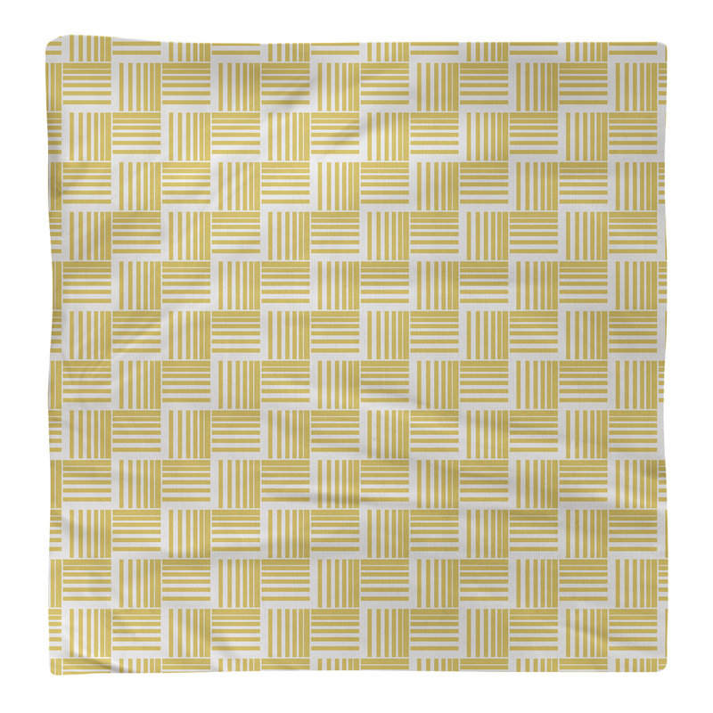 Serviette de table en coton de couleur contrastée, Jaune, H 0,1 po x l 22 po x P 22 po, Polyester sergé