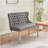 Velvet Double Dining Loveseat Bench, Kitchen & Dining Seating, 2-Seat Tufted Bench W/Handmade Buttons, Wing Back, Brushed Silver Stainless Steel Legs, Mid Century Modern,Single Pack,Gray-1628765552