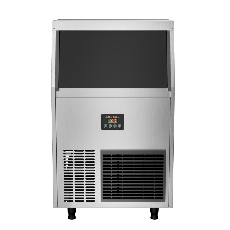 Machine à glaçons commerciale Coolake 200 lb / 24 h, refroidie à l'air sous le comptoir avec 55 lb de rangement pour bar à domicile
