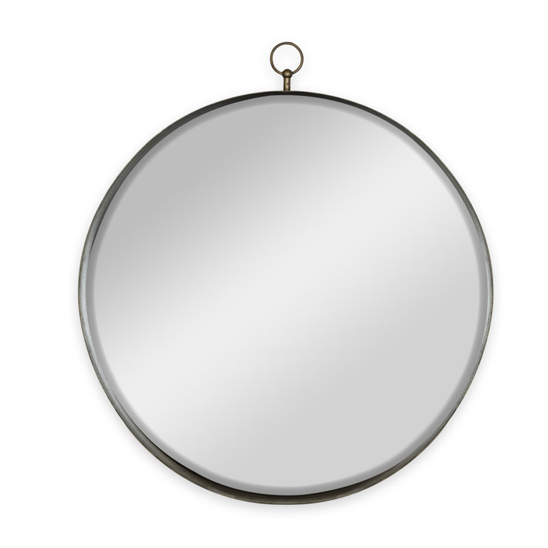 Mirroir rond doré, 34 po x 30 po