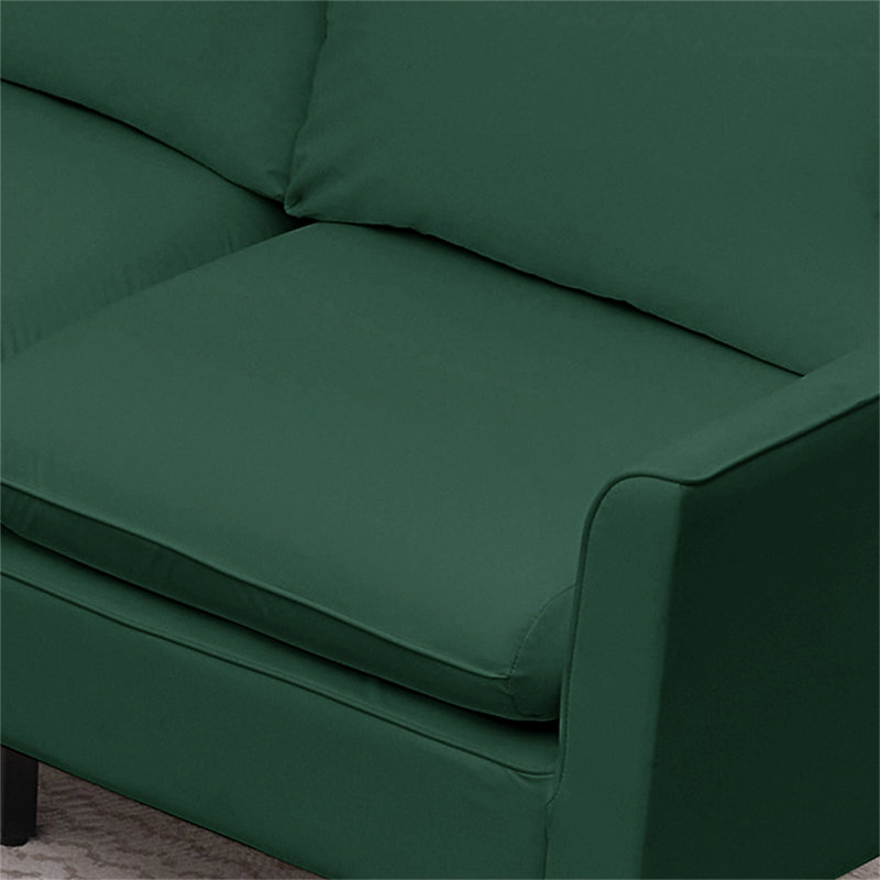 Causeuse en cuir rembourré TS Cat, Similicuir vert