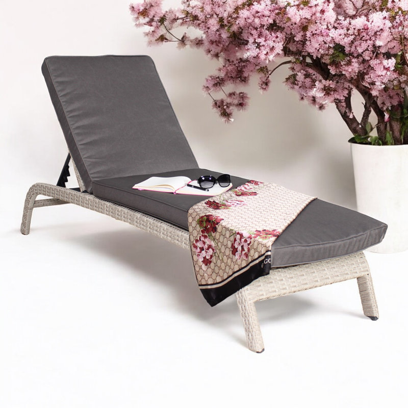 Lisbon 208cm Long Reclining Single Chaise with Cushions