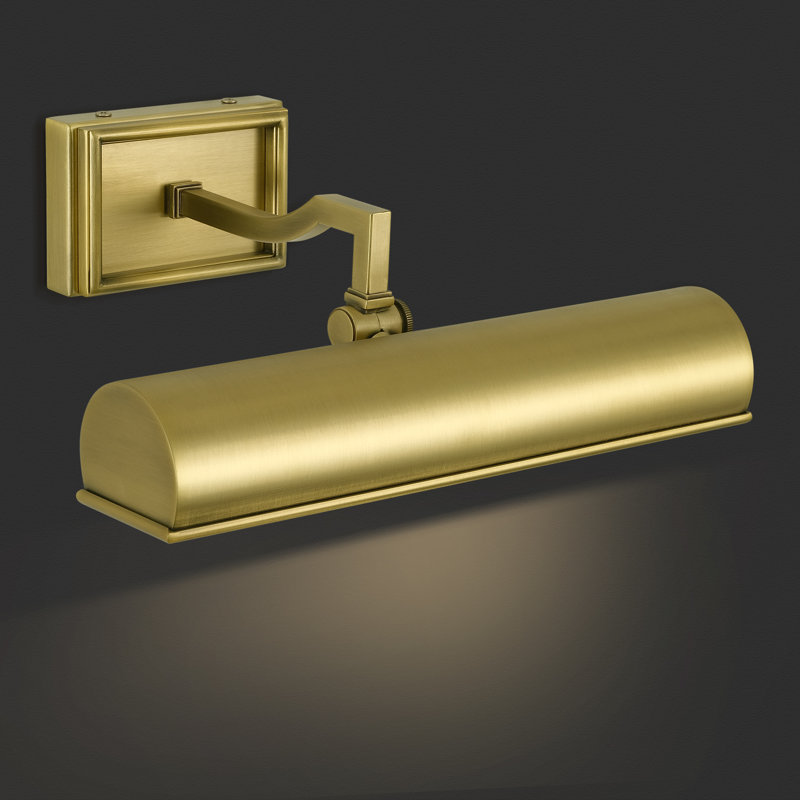 2 - Light 12" Dimmable Wall Mounted Sconce Picture Light, Brushed Brass