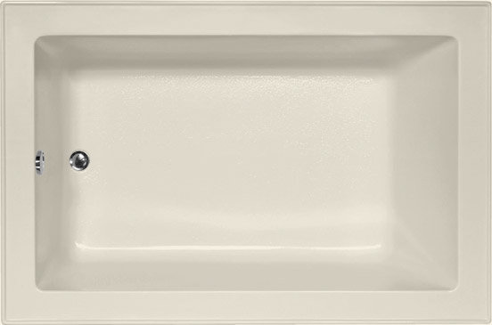Emma 66'' L Soaking Bathtub, Biscuit, Matte Black