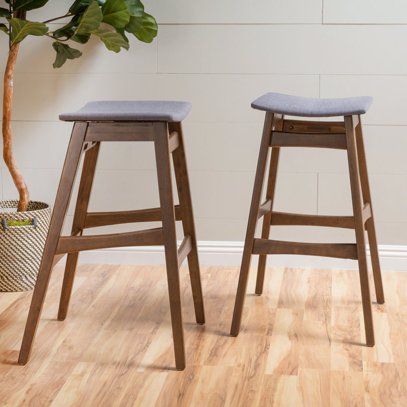 Tabouret de bar 30 po Kreitzer, Gris foncé, Brun
