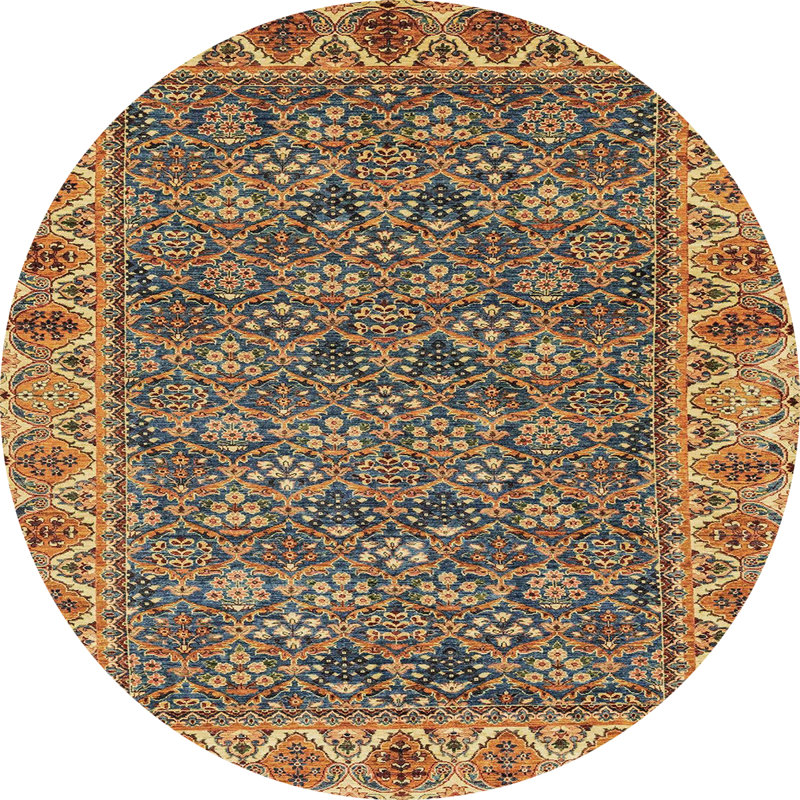Abstract Indoor Rug, Round 4'
