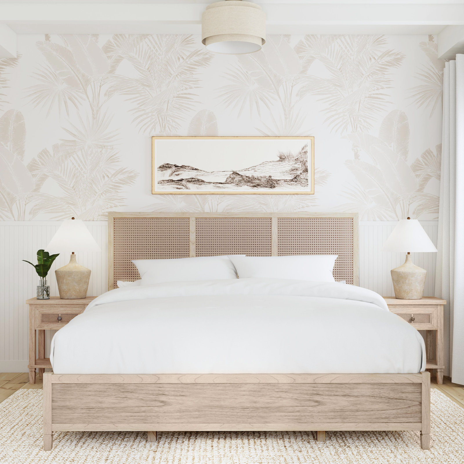 Charleston Cane Bed, King