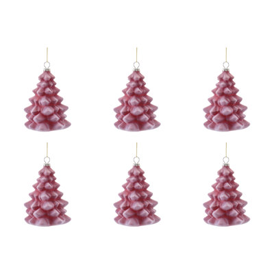 Ornements d'arbre en verre (ensemble de 6)