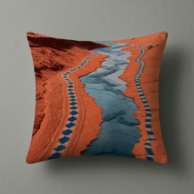 Arroyo Stream Southwestern Landscapes Indoor and Outdoor Throw Pillow