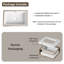 Lavabo de salle de bain rectangulaire encastré Los Flexi, lavabo en céramique blanc 24 "x 16" avec trop-plein