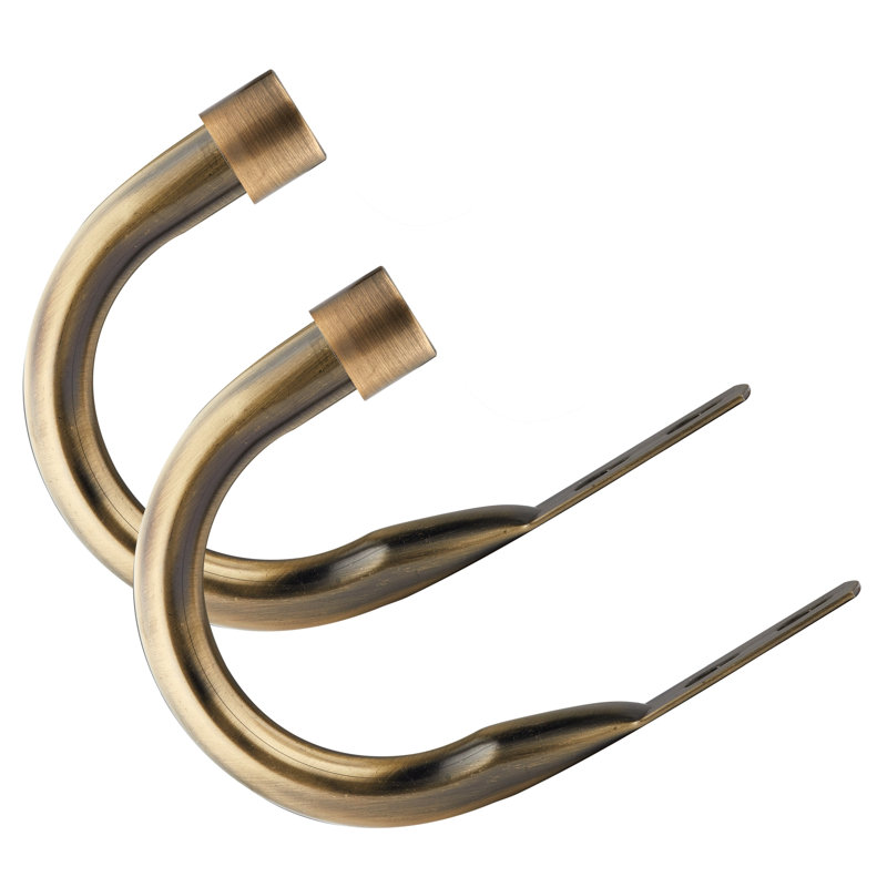 Full Stop Chrome 20cm Curtain Holdback, Antique Brass