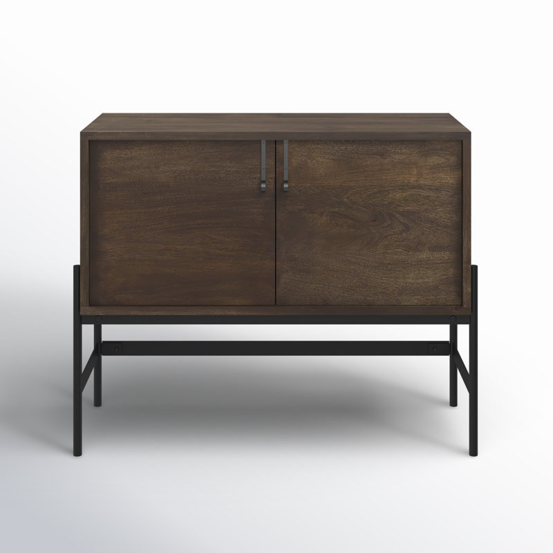 38" W Wood 2-Door Accent Cabinet