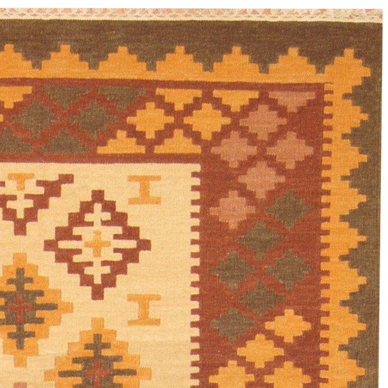 Tapis beige / brun / rouille