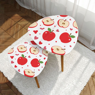 Ensemble de 2 tables basses gigognes Triangle