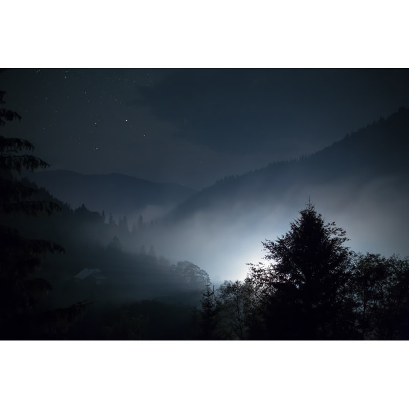 Carpathian Mountains Night - Wrapped Canvas Print, 30cm H x 46cm W